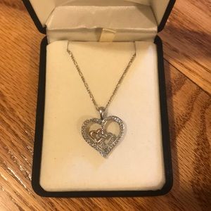 Kay Jewelers Rose Gold & Silver Necklace